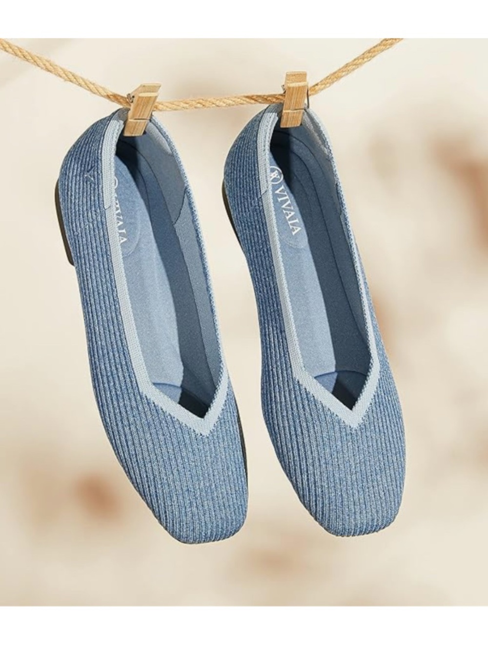 Vivaia Square-Toe V-Cut Flats Margot 2.0 Size 36.5EU